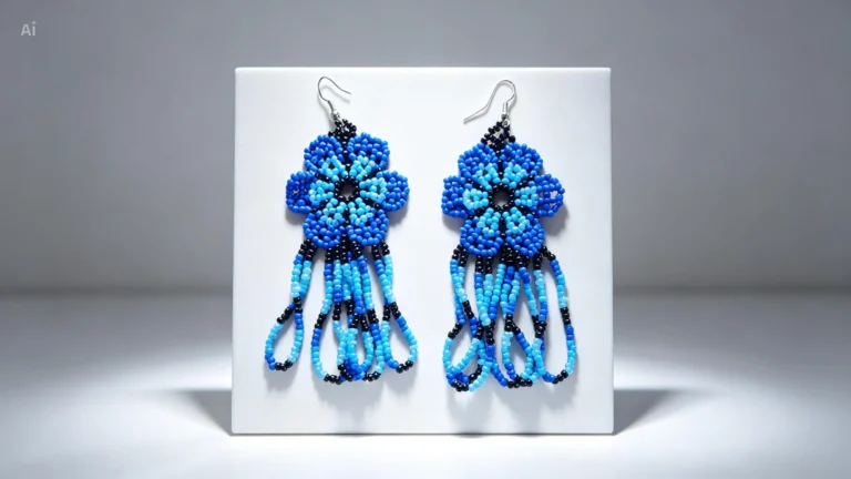 Beautiful Hand-made Seed-bead earrings